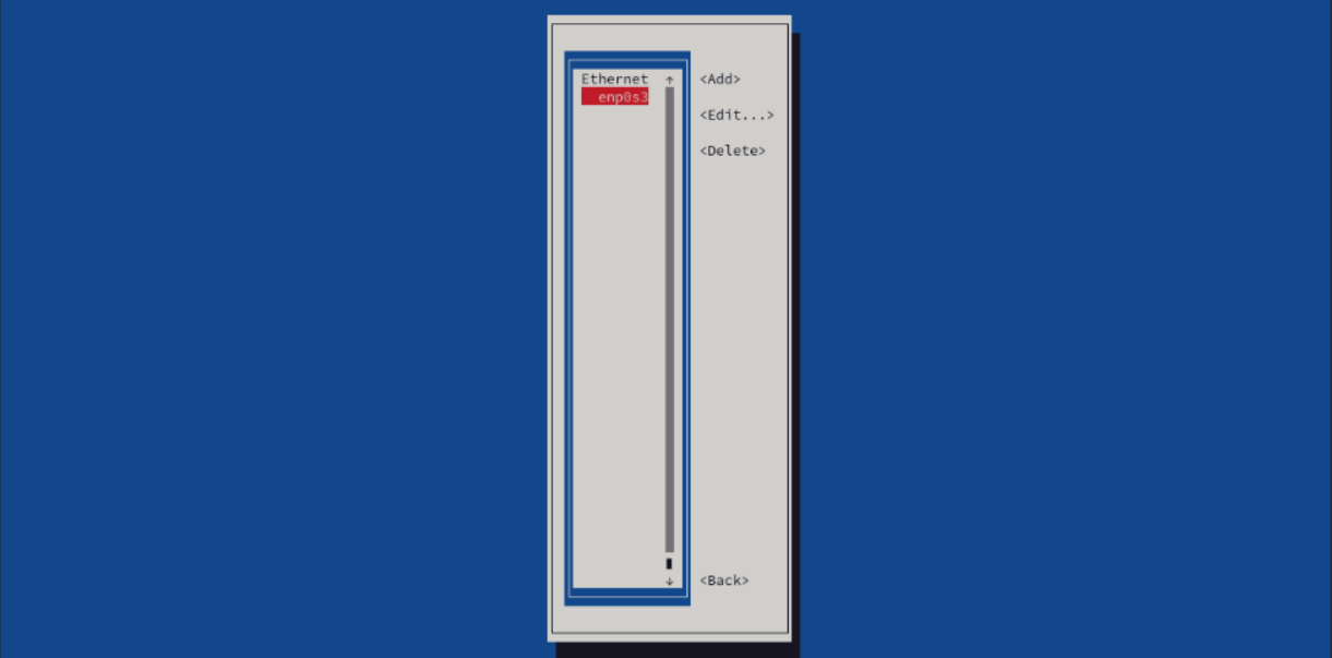 nmtui select interface